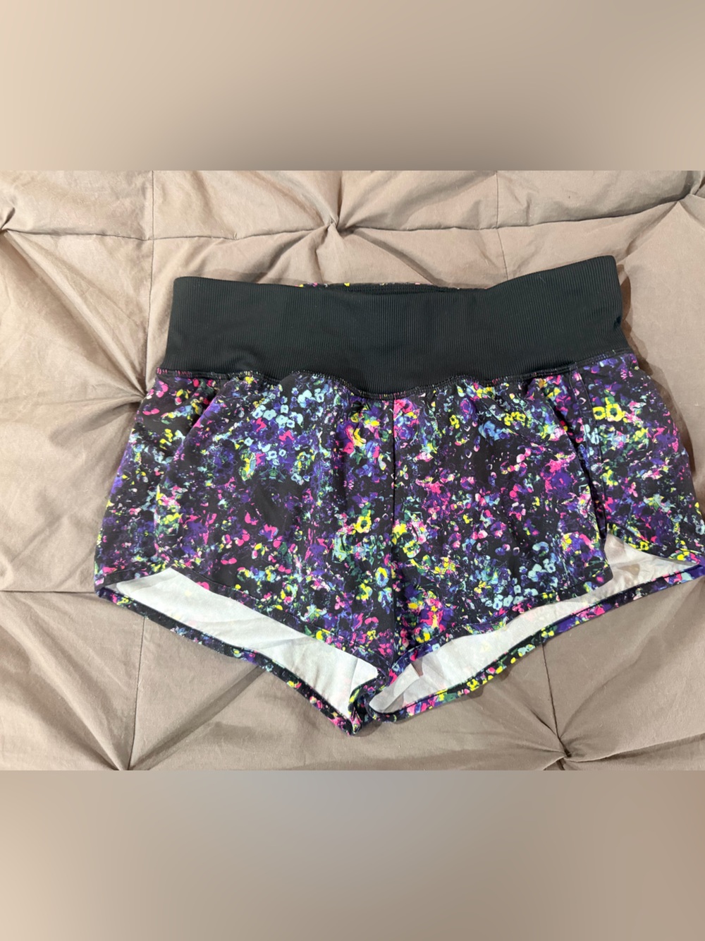 Women’s Black Multi Floral Active Shorts